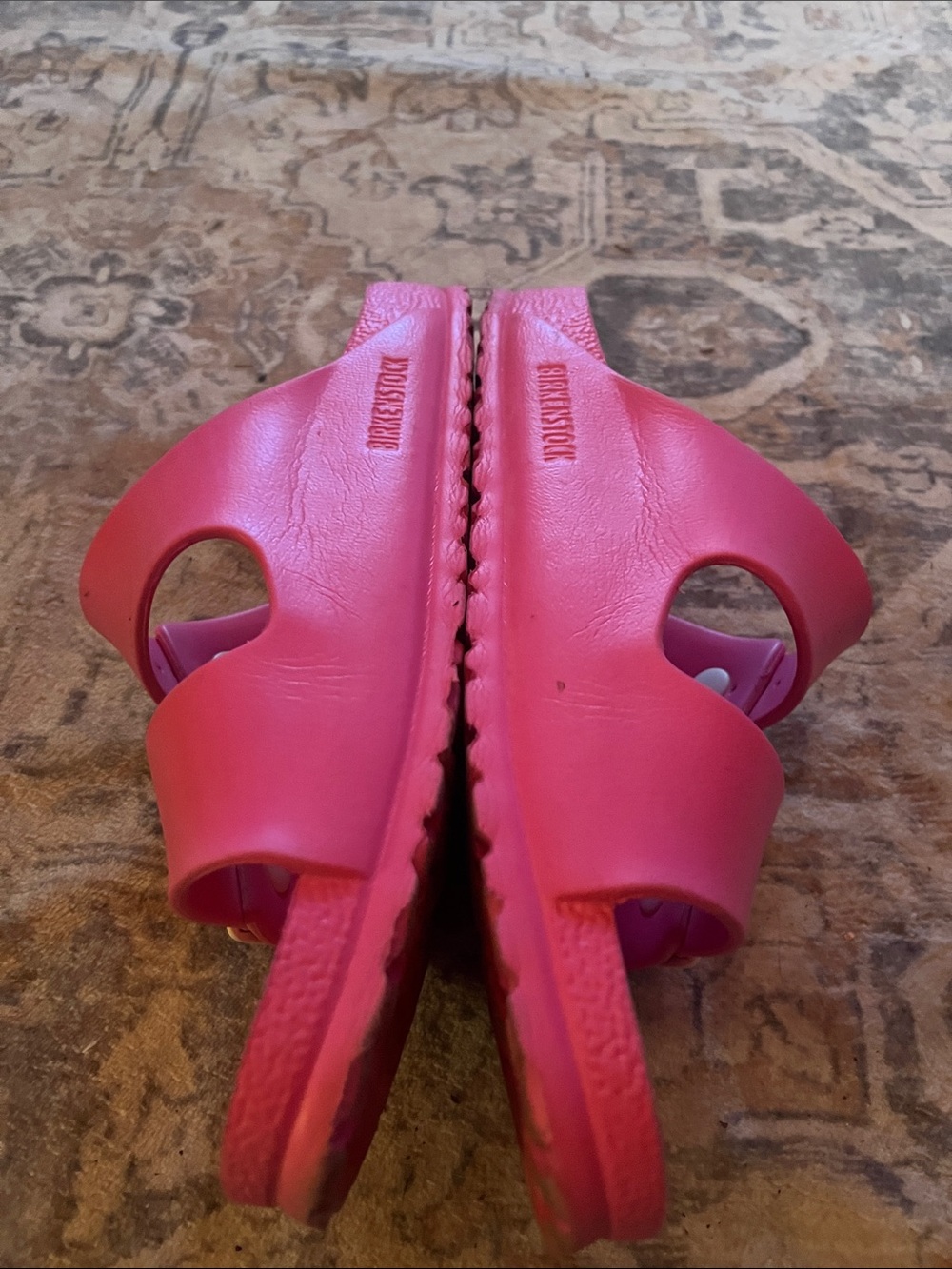 Birkenstock Hot Pink Double-Buckle Slide Sandals - Picture 2 of 4
